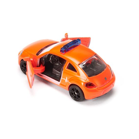 siku 6332, Geschenkset Rettung, VW Beetle-Notarztwagen, Mercedes-Rettungswagen, Helikopter, Spielzeug-Set, Kunststoff/Metall, Multicolor, Inkl. 2 Warnbaken und 2 Pylonen