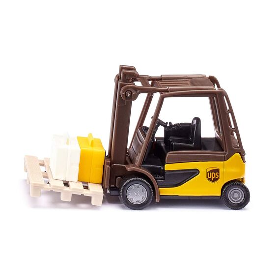 siku 6324, UPS Logistik Set, Metall/Kunststoff, Braun/Weiß, Viele Funktionen, Kombinierbar mit siku Modellen im gleichen Maßstab