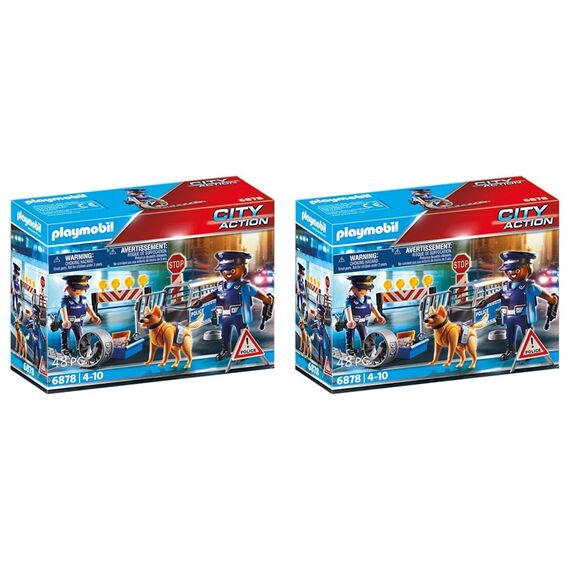 PLAYMOBIL City Action 6878 Polizei-Straßensperre, Ab 5 Jahren (Packung mit 2)