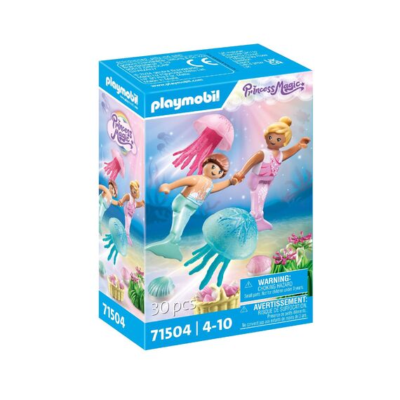 PLAYMOBIL Princess Magic 71504 Meerjungfrauen-Kinder mit Quallen ab 4 Jahren
