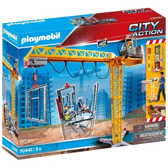 PLAYMOBIL City Action 70441 RC-Baukran mit Bauteil, ab 4 Jahren