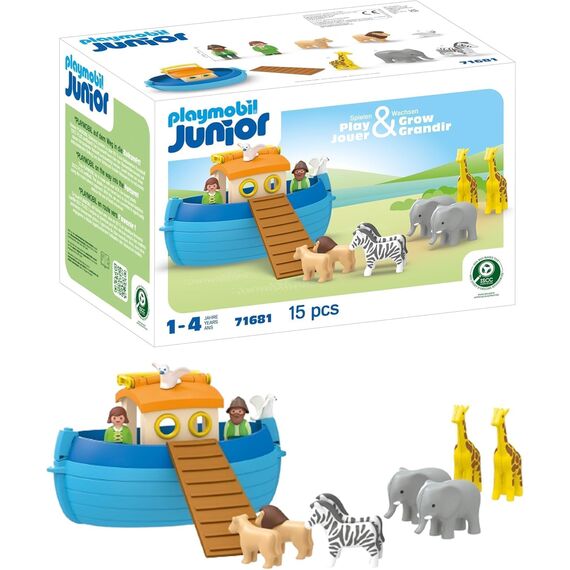 PLAYMOBIL JUNIOR | Meine Mitnehm-Arche Noah | nachhaltiges Spielzeug für Kinder ab 1 Jahr | 71681