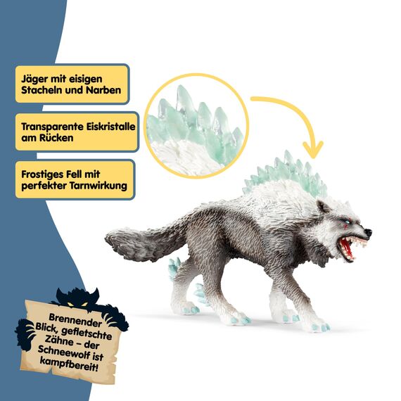 SCHLEICH ELDRADOR Creatures | Starter Set 72179 mit Höllenhund, Schneewolf, Felsbestie und Superwaffe | ELDRADOR Monster Spielfiguren | Spielzeug ab 7 Jahren | 5 Teile | exklusiv bei Amazon