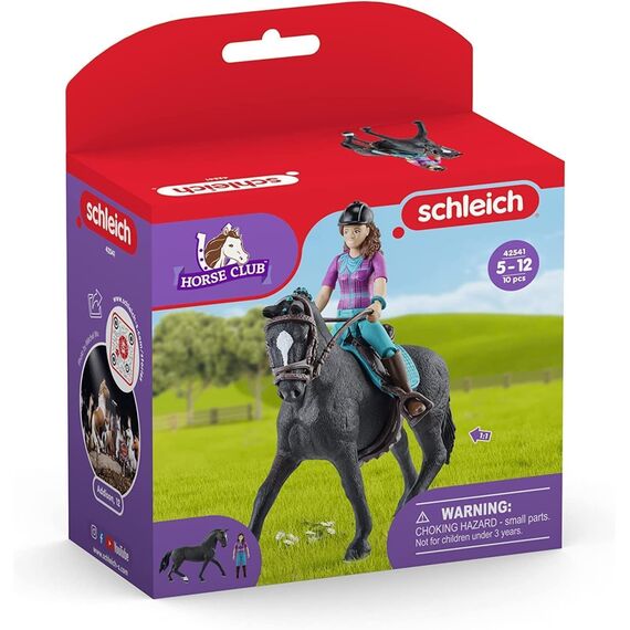 SCHLEICH Horse Club | Lisa & Storm 42541 | bewegliche Mädchenfigur mit Pferd, Sattel, & Zubehör | Geschenk für Mädchen und Jungen | Pferde Spielzeug ab 5 Jahren | 10 Teile | exklusiv bei Amazon