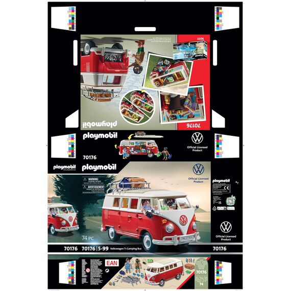PLAYMOBIL | Volkswagen | T1 Camping Bus |Sammelauto | Für Kinder und Erwachsene | 70176