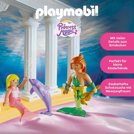PLAYMOBIL | Promo Pack | Meerjungfrauen-Schatz mit Delfinen | Spielzeug ab 4 Jahren | Geschenk für Kinder | Fördert Kreativität | Märchenhaftes Unterwasser-Abenteuer mit Figuren | 71861