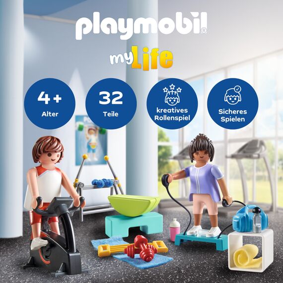 PLAYMOBIL | Sports | Fitnesstraining | Spielzeug für Kinder ab 4 Jahren | 71806
