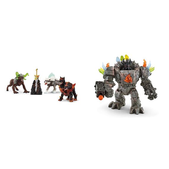 SCHLEICH 42616 Eldrador Starter Set, ab 6 Jahren, Eldrador - Spielzubehör & 42549 Master-Roboter mit Mini Creature, für Kinder ab 7-12 Jahren, ELDRADOR Creatures - Spielset