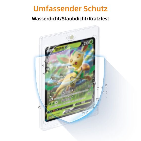 Tolesum 10PCS 35PT Magnetic Card Holder Sammelkarten Hüllen UV-Schutz Kunststoff Harte Kartenhüllen Halter Transparent Karten Sleeves für Yugioh,Magic, MTG, Sportkarten Sammlung