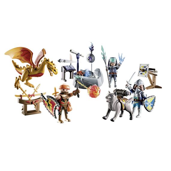PLAYMOBIL Adventskalender 70187 Kampf um den magischen Stein, Fr Kinder von 5-10 Jahren