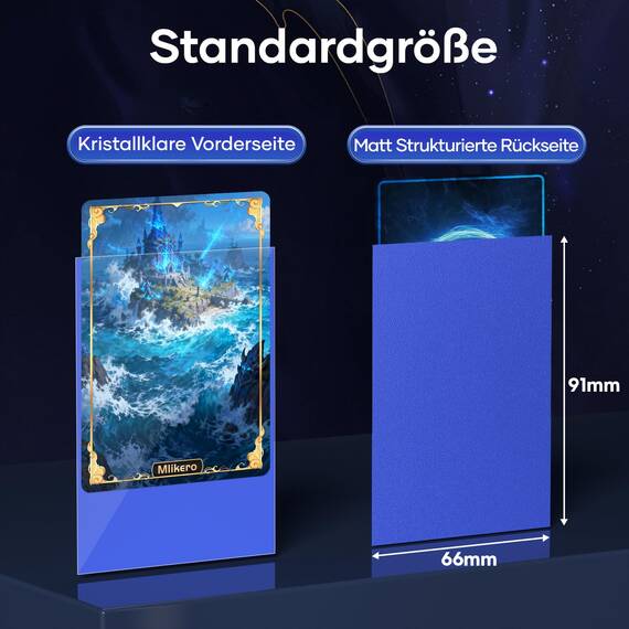 Mlikero 1000 Stück Kartenhüllen, 10 Farben Karten Hüllen Sleeves, Sammelkarten Hüllen Perfekte passend für MTG, Sammelkarten,Sportkarten, 66 x 91 mm