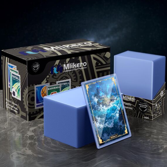 Mlikero 200 Stück Karten Hüllen, 3"X4" Hartkartenhüllen, Sammelkartenhüllen passend für MTG, Sammelkarten, Sportkarten (100 Hartkartenhüllen + 100 Transparente Kartenhüllen)