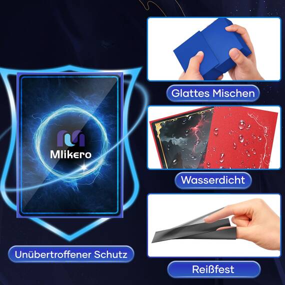 Mlikero 1000 Stück Kartenhüllen, 10 Farben Karten Hüllen Sleeves, Sammelkarten Hüllen Perfekte passend für MTG, Sammelkarten,Sportkarten, 66 x 91 mm