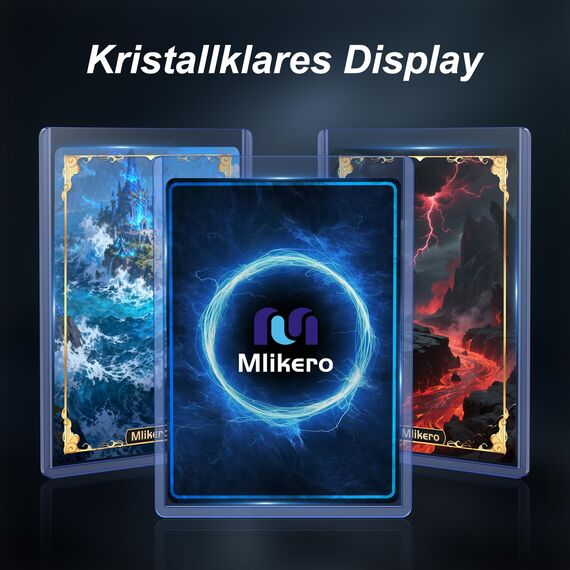 Mlikero 200 Stück Karten Hüllen, 3"X4" Hartkartenhüllen, Sammelkartenhüllen passend für MTG, Sammelkarten, Sportkarten (100 Hartkartenhüllen + 100 Transparente Kartenhüllen)