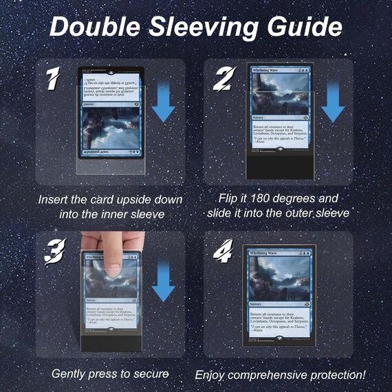 Mlikero 600 Kartenhüllen, Perfekt Passende Innenhüllen, Ideal für Doppelhüllen, Karten Hüllen Sleeves Sammelkartenhüllen Kompatibel Mit MTG, TCG, Fußballkarten, Sportkarten, 64 x 89 mm (Packung mit 2)