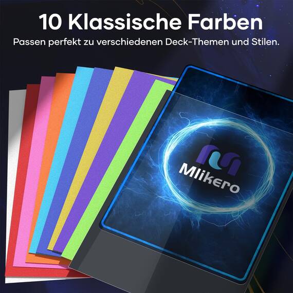Mlikero 1000 Stück Kartenhüllen, 10 Farben Karten Hüllen Sleeves, Sammelkarten Hüllen Perfekte passend für MTG, Sammelkarten,Sportkarten, 66 x 91 mm