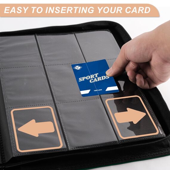 Kartenbinder für Trading Card 9 Pocket,Zip MTG Kartenbinder mit 432 Side Loading Pocket,Kartenalbum passend für TCG Baseball Football Sports Card,Einfaches Einlegen von Karten-Sammelbindern