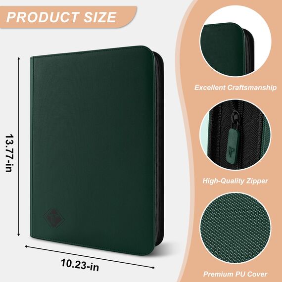 Kartenbinder für Trading Card 9 Pocket,Zip MTG Kartenbinder mit 432 Side Loading Pocket,Kartenalbum passend für TCG Baseball Football Sports Card,Einfaches Einlegen von Karten-Sammelbindern