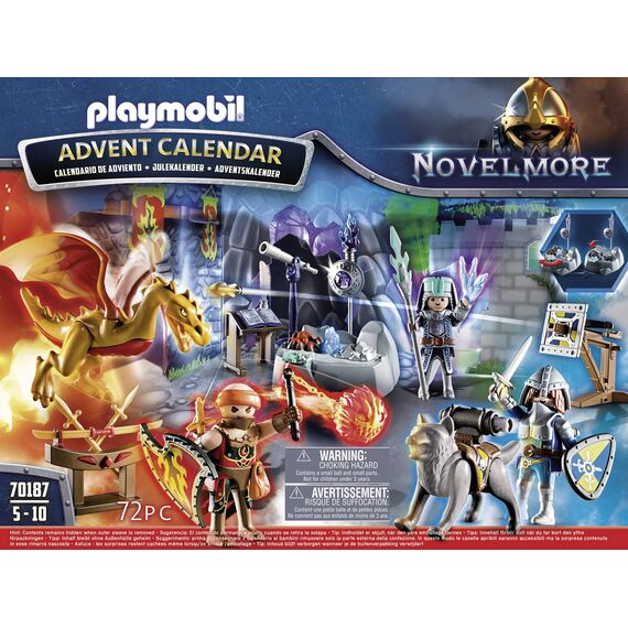 PLAYMOBIL Adventskalender 70187 Kampf um den magischen Stein, Fr Kinder von 5-10 Jahren