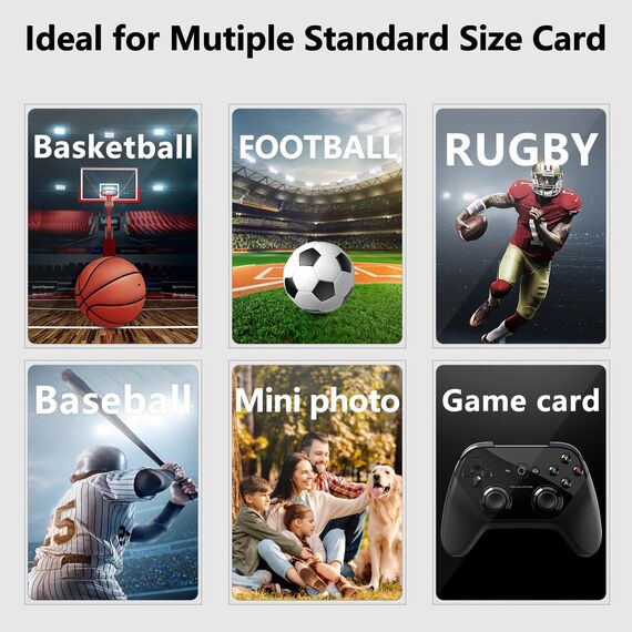 Mlikero 500 Stück Kartenhüllen für Sammelkarten, Transparente Matte Card Sleeves Deck Sammelkarten Hüllen, Clear Kartenhüllen Fit für MTG, Fußball, Sport Karten, 66 x 91 mm