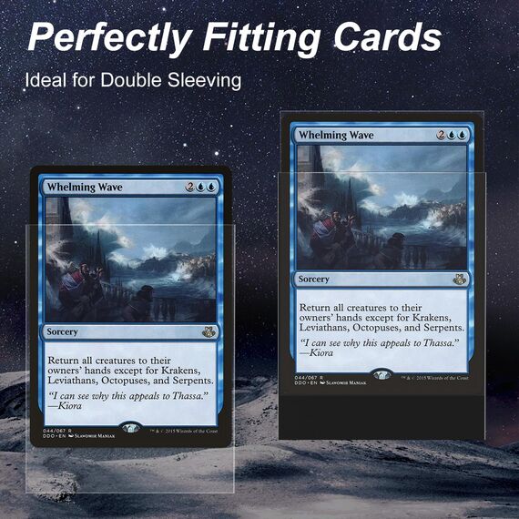 Mlikero 600 Kartenhüllen, Perfekt Passende Innenhüllen, Ideal für Doppelhüllen, Karten Hüllen Sleeves Sammelkartenhüllen Kompatibel Mit MTG, TCG, Fußballkarten, Sportkarten, 64 x 89 mm (Packung mit 2)