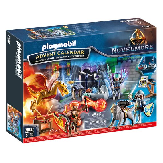 PLAYMOBIL Adventskalender 70187 Kampf um den magischen Stein, Fr Kinder von 5-10 Jahren