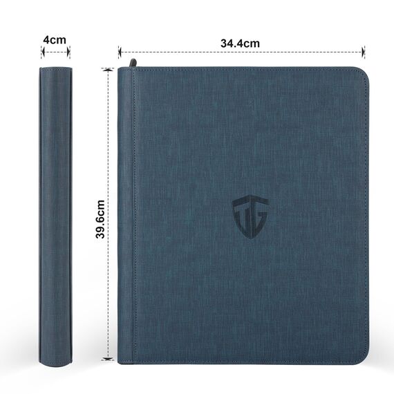 TCGUARD Sammelkarten Album für 216 Karten, 9 Fächer Binder mit Hüllen für 3"x4" Rigid Toploader Card, Trading Card Binder für TCG, MTG-Karten, Kartensammelalben (Marineblau)