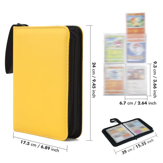 Kardition Sammelkarten Album - 440 Pockets PU Leather Trading Card Album, 4 Pockets Scrapbook for Cards with 55 Sleeves Binder Sheets for MTG Sports Card Collectors (Grün)