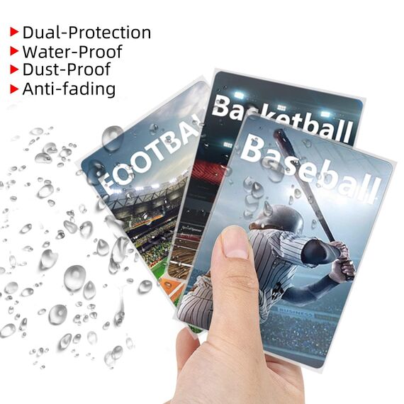 Mlikero 300 Stück Standard Soft Kartenhüllen, Transparente Kartenhüllen Passend für MTG Karten, Sammelkarten, Sportkarten, Karten Hüllen 66 x 91 mm (Packung mit 2)