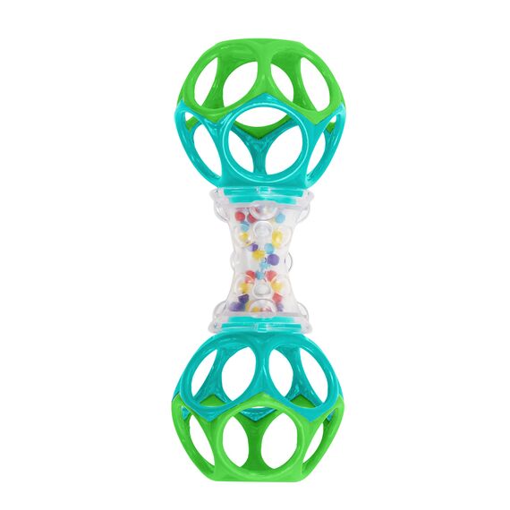 Bright Starts, Oball, Greifling Ball Rassel Spielzeug für unterwegs, Interaktives Babyspielzeug, Greifball, Motorikspielzeug für Babys und Kleinkinder ab der Geburt