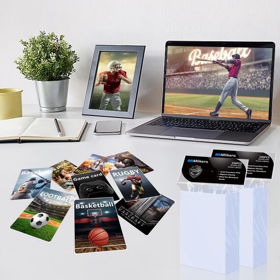 Mlikero 1000 Stück Standard Soft Kartenhüllen, Transparente Kartenhüllen passend für MTG Karten, Sammelkarten, Sportkarten, Karten Hüllen 66 x 91 mm (Packung mit 2)
