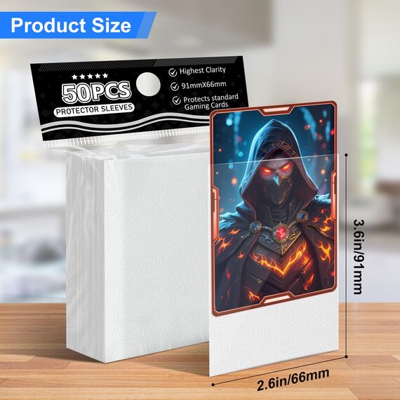Weiße matte Kartenhüllen für MTG, 300 Stück perfekt passende Standardkartenhüllen für Trading Card Sportkarten Baseballkarten TCG Magic, Kartenschutz für Mini-Foto, stabil und schön mischbar