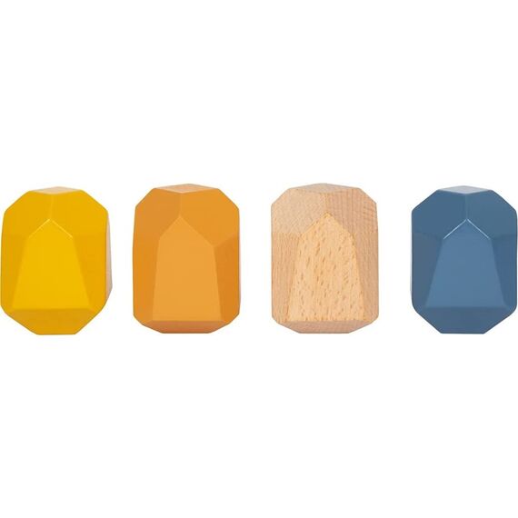 small foot Balanciersteine "Safari" aus Holz, 18 Bausteine, Montessori-Spielzeug für Kinder, ab 3 Jahren, 12226