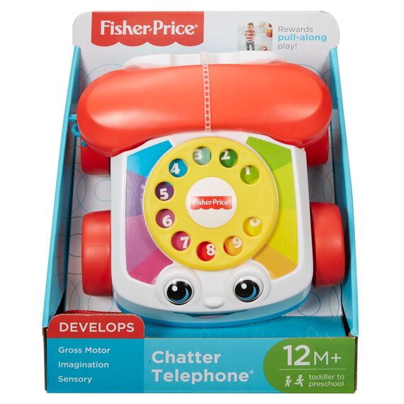 Fisher-Price FGW66 - Plappertelefon Motorikspielzeug mit Geräuschen, Babyspielzeug ab 12 Monaten, Mehrfarbig