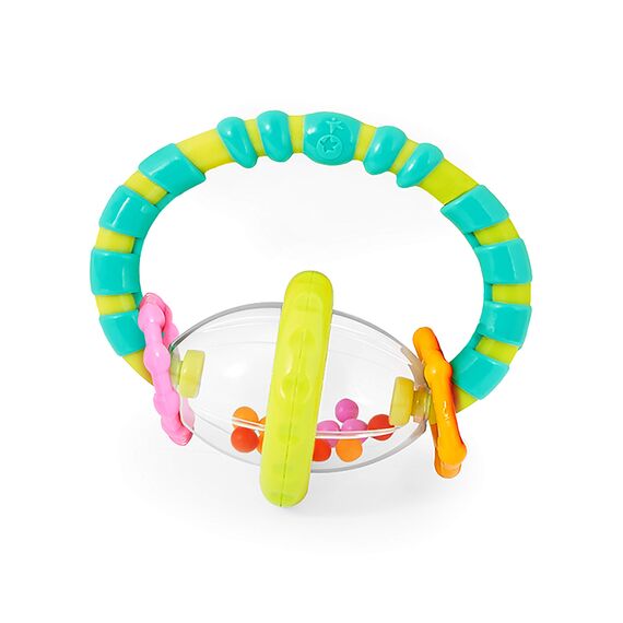 Bright Starts, Schnuller & Shakers 7 Stück Geschenk-Set - BPA-frei Baby Rasseln, Beißringe und Kinderwagen Spielzeug, Unisex, Neugeborene+