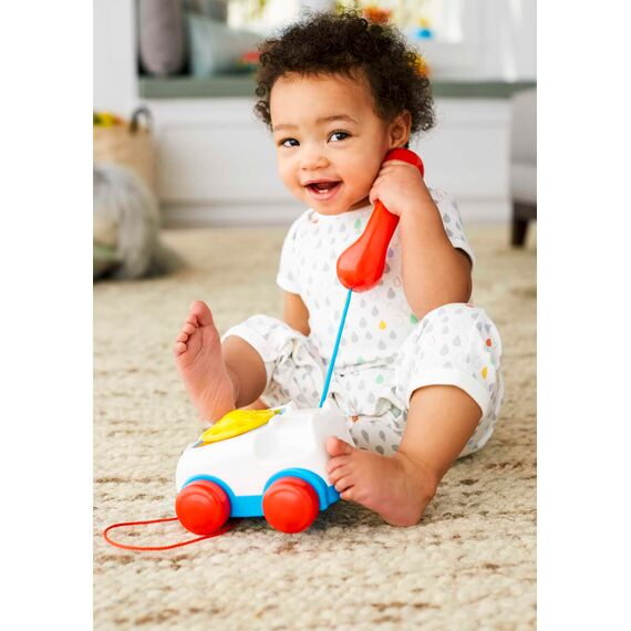 Fisher-Price FGW66 - Plappertelefon Motorikspielzeug mit Geräuschen, Babyspielzeug ab 12 Monaten, Mehrfarbig