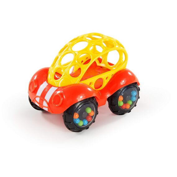Bright Starts, Oball, Spielzeugauto mit Rassel, Gelb-rot