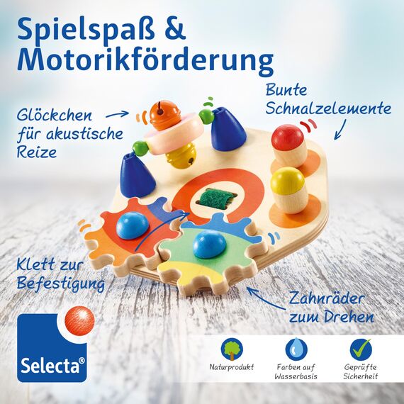 Selecta 62036 Minitivity, Motorikspielzeug, 1 Jahr to 3 Jahre, aus Holz, 14 cm