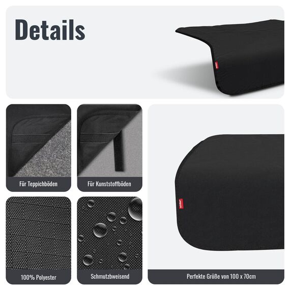 achilles Ladekantenschutz Kofferraum – Auto Kofferraum Schutzmatte Hund – Kratzfest und Wasserdicht – Hunde Kofferraumschutz für PKW – Kofferraumschutz Hund – Universalgröße 100x70 cm