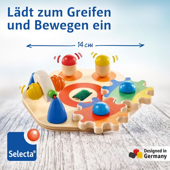 Selecta 62036 Minitivity, Motorikspielzeug, 1 Jahr to 3 Jahre, aus Holz, 14 cm
