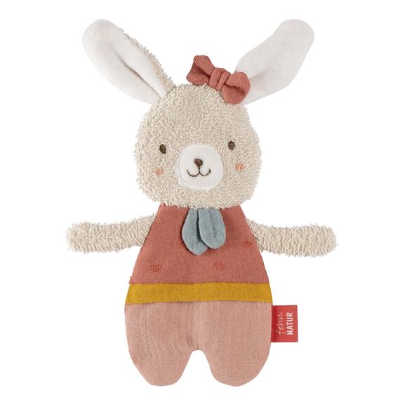 Fehn Knister Hase – Activity Baby Raschel Spielzeug zum Greifen und Spielen – Activity-Rascheltier Babyspielzeug – Motorikspielzeug und Knisterspielzeug für Babys und Kleinkinder