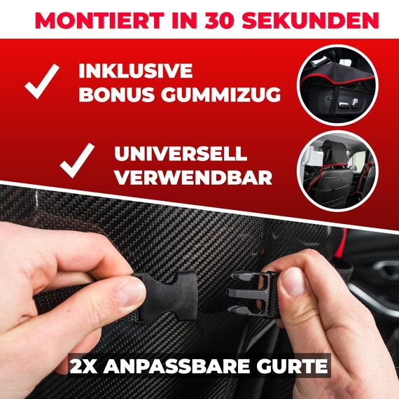 Pro2Protect [2X Test SEHR GUT] Autositzschoner Vordersitze | WASSERDICHT | 1er Set | Autositzbezüge Sitzauflage Sitzbezüge Auto | Schonbezug vorne Autositzauflage Sitzschoner Auto Zubehör Innenraum