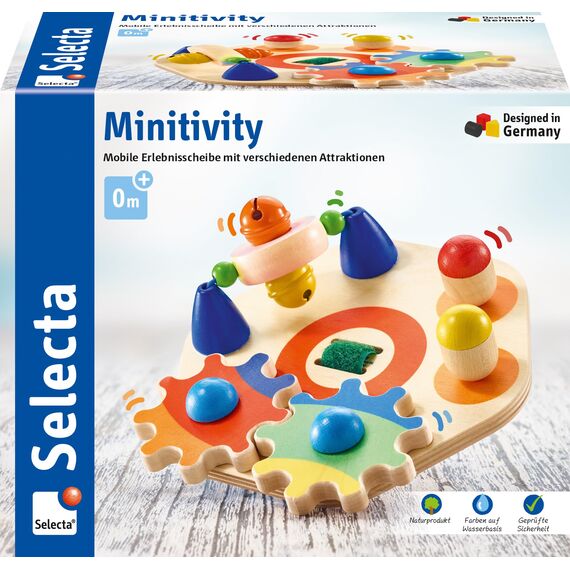 Selecta 62036 Minitivity, Motorikspielzeug, 1 Jahr to 3 Jahre, aus Holz, 14 cm