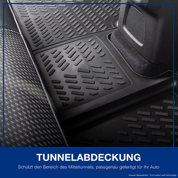 ELMASLINE 3D Gummimatten Set - für VW Golf 7 Baujahr 2012-2020 | Extra hoher Rand - Fußmatten Zubehör