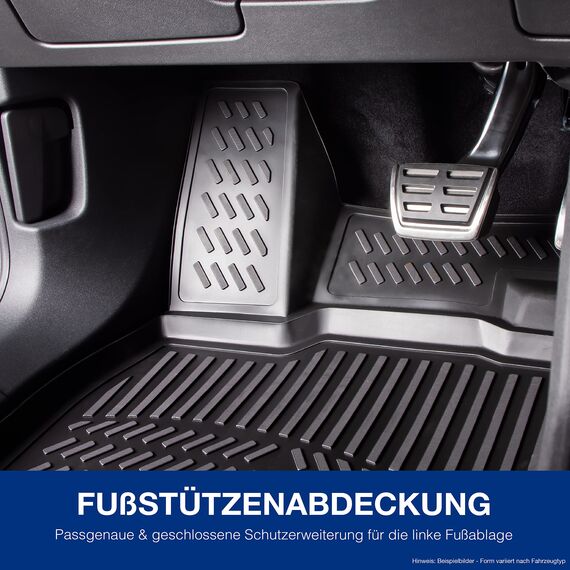 ELMASLINE 3D Gummimatten Set - für VW Golf 7 Baujahr 2012-2020 | Extra hoher Rand - Fußmatten Zubehör