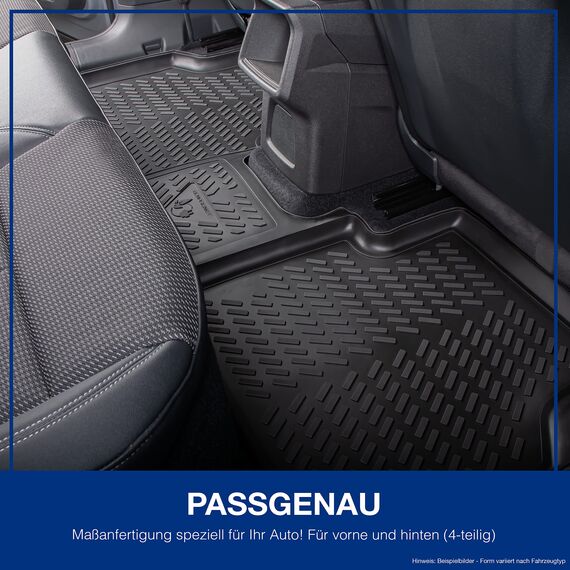 ELMASLINE 3D Gummimatten Set - für VW Golf 7 Baujahr 2012-2020 | Extra hoher Rand - Fußmatten Zubehör