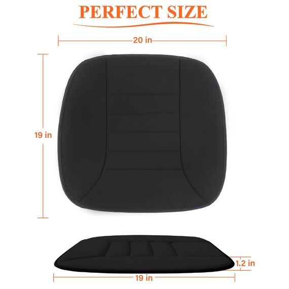 kingphenix Auto Sitzkissen mit 3,0 cm Komfort Memory Foam Sitzkissen für Auto und Bürostuhl - Schwarz