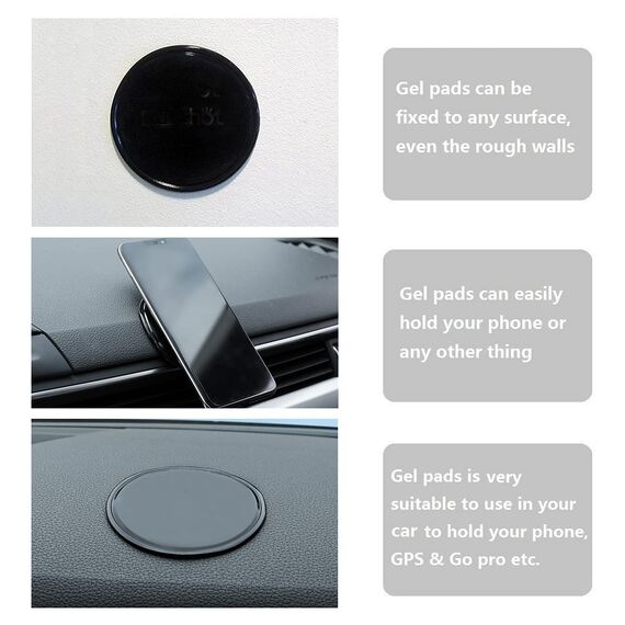 5 Stück Anti Rutsch Pad Auto,Waschbare Antirutschmatte für Handy Armaturenbrett,Wiederverwendbarer Doppelseitig Klebende Nano Gel Pad