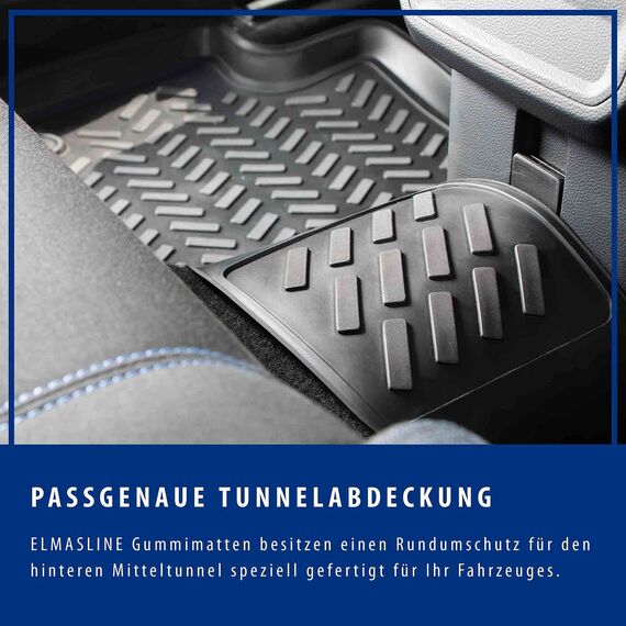 ELMASLINE 3D Gummimatten Set für VW Golf 5 Baujahr 2003-2009 | Extra hoher 5cm Rand