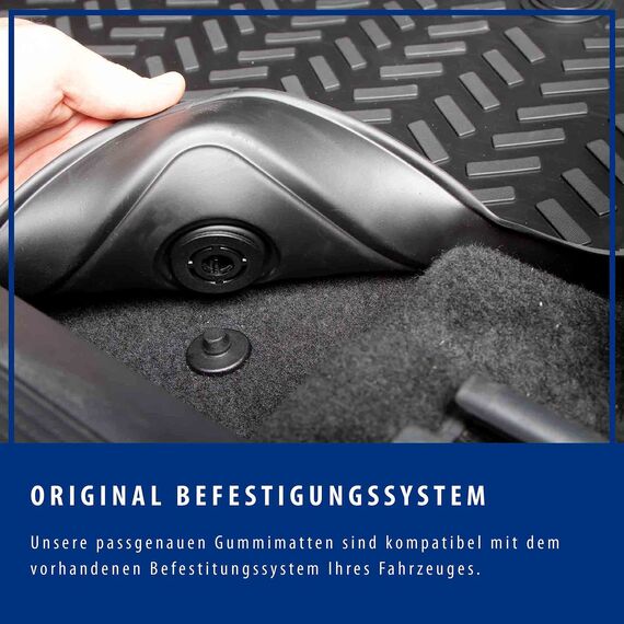 ELMASLINE 3D Gummimatten Set für VW Golf 5 Baujahr 2003-2009 | Extra hoher 5cm Rand